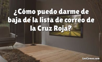 ¿Cómo puedo darme de baja de la lista de correo de la Cruz Roja?