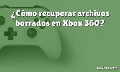 ¿Cómo recuperar archivos borrados en Xbox 360?