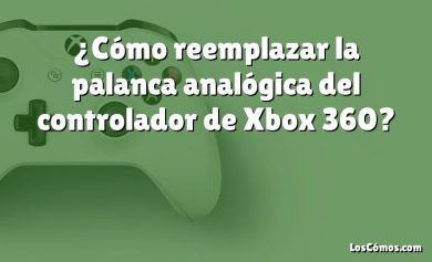 ¿Cómo reemplazar la palanca analógica del controlador de Xbox 360?