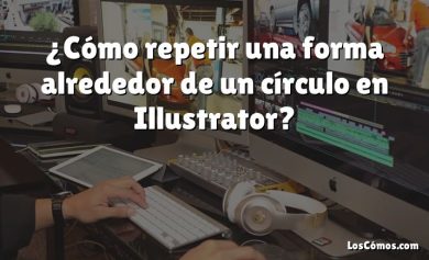 ¿Cómo repetir una forma alrededor de un círculo en Illustrator?