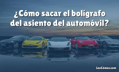 ¿Cómo sacar el bolígrafo del asiento del automóvil?