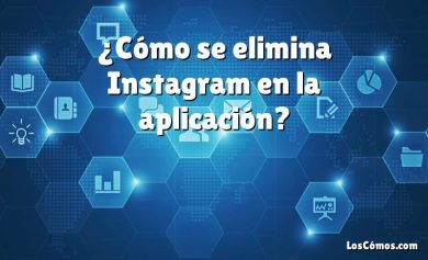 ¿Cómo se elimina Instagram en la aplicación?