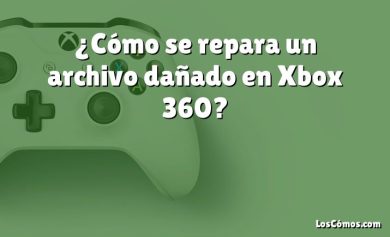 ¿Cómo se repara un archivo dañado en Xbox 360?