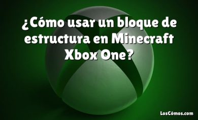 ¿Cómo usar un bloque de estructura en Minecraft Xbox One?