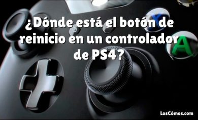 ¿Dónde está el botón de reinicio en un controlador de PS4?
