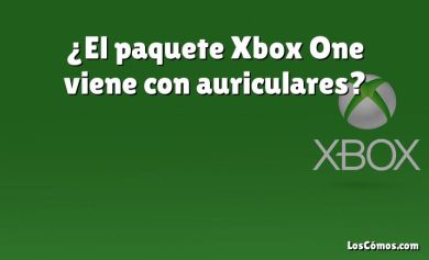 ¿El paquete Xbox One viene con auriculares?