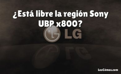 ¿Está libre la región Sony UBP x800?
