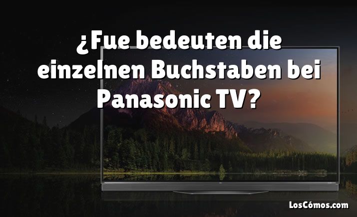 ¿Fue bedeuten die einzelnen Buchstaben bei Panasonic TV?