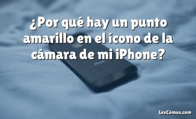 ¿Por qué hay un punto amarillo en el ícono de la cámara de mi iPhone?