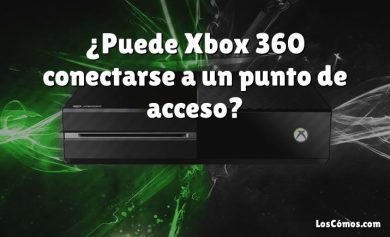 ¿Puede Xbox 360 conectarse a un punto de acceso?