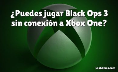 ¿Puedes jugar Black Ops 3 sin conexión a Xbox One?