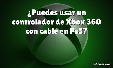 ¿Puedes usar un controlador de Xbox 360 con cable en Ps3?