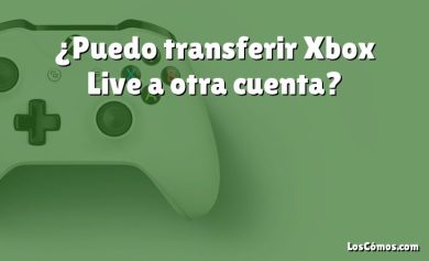 ¿Puedo transferir Xbox Live a otra cuenta?