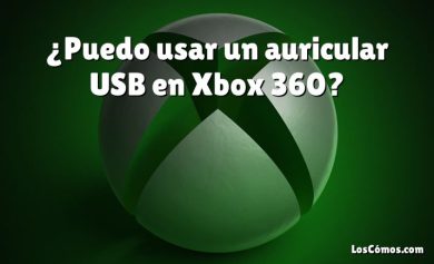 ¿Puedo usar un auricular USB en Xbox 360?
