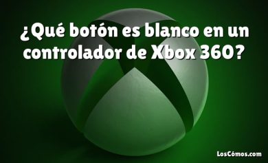 ¿Qué botón es blanco en un controlador de Xbox 360?