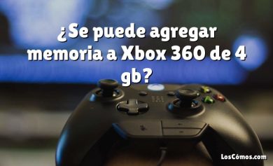 ¿Se puede agregar memoria a Xbox 360 de 4 gb?