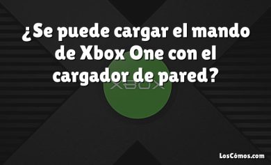 ¿Se puede cargar el mando de Xbox One con el cargador de pared?