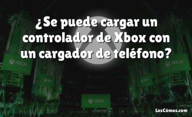 ¿Se puede cargar un controlador de Xbox con un cargador de teléfono?