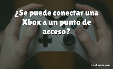 ¿Se puede conectar una Xbox a un punto de acceso?