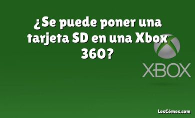 ¿Se puede poner una tarjeta SD en una Xbox 360?