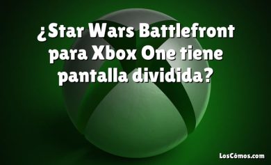 ¿Star Wars Battlefront para Xbox One tiene pantalla dividida?