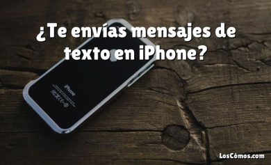 ¿Te envías mensajes de texto en iPhone?