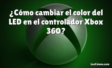 ¿Cómo cambiar el color del LED en el controlador Xbox 360?