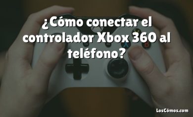 ¿Cómo conectar el controlador Xbox 360 al teléfono?