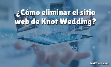 ¿Cómo eliminar el sitio web de Knot Wedding?