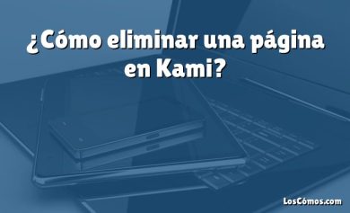 ¿Cómo eliminar una página en Kami?