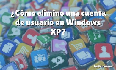 ¿Cómo elimino una cuenta de usuario en Windows XP?