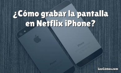 ¿Cómo grabar la pantalla en Netflix iPhone?