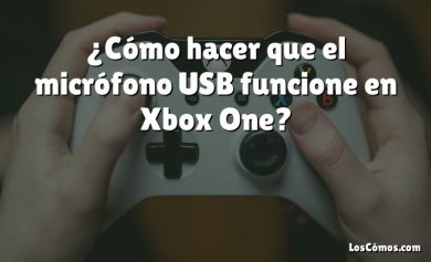 ¿Cómo hacer que el micrófono USB funcione en Xbox One?