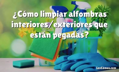 ¿Cómo limpiar alfombras interiores/exteriores que están pegadas?