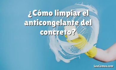 ¿Cómo limpiar el anticongelante del concreto?