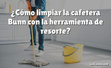 ¿Cómo limpiar la cafetera Bunn con la herramienta de resorte?