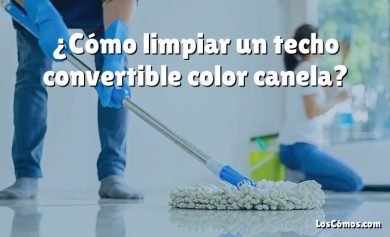 ¿Cómo limpiar un techo convertible color canela?