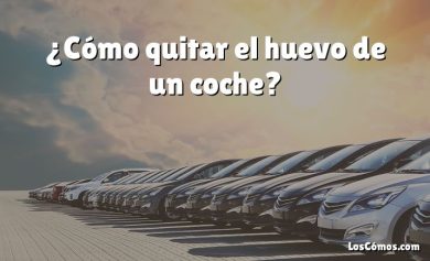 ¿Cómo quitar el huevo de un coche?