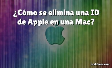 ¿Cómo se elimina una ID de Apple en una Mac?