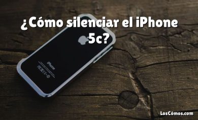 ¿Cómo silenciar el iPhone 5c?