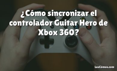 ¿Cómo sincronizar el controlador Guitar Hero de Xbox 360?