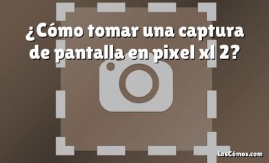 ¿Cómo tomar una captura de pantalla en pixel xl 2?