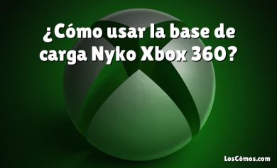 ¿Cómo usar la base de carga Nyko Xbox 360?