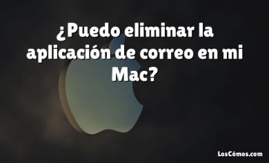 ¿Puedo eliminar la aplicación de correo en mi Mac?