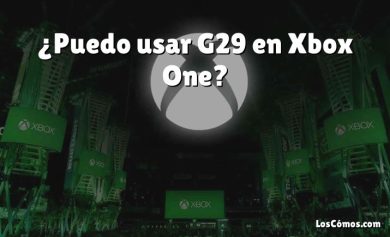 ¿Puedo usar G29 en Xbox One?