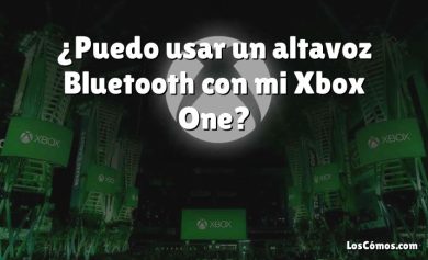 ¿Puedo usar un altavoz Bluetooth con mi Xbox One?